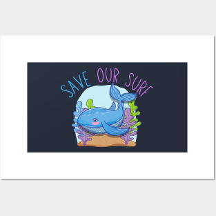 Save Our Surf Whale Posters and Art